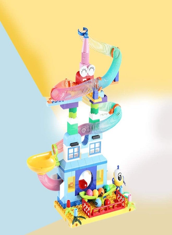 Jet Roy Children Early Education Puzzle Spelling Insert Large Particles Building Blocks Pipe Game Assembling Toys Rainbow Standard Version-203 Pieces Kids to Play - Image 3